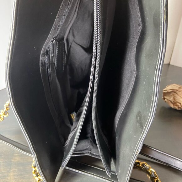 Vintage Evan-Picone Quilted Black Chain Strap Tote - NWOT - Picture 13 of 16